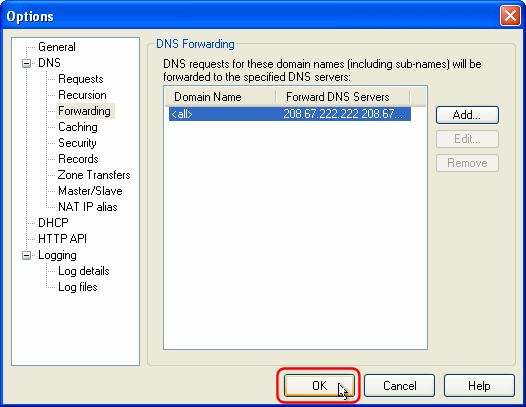 Windows XP – OpenDNS